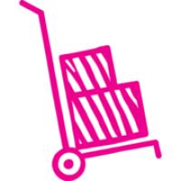 Pink Zebra Moving Logo